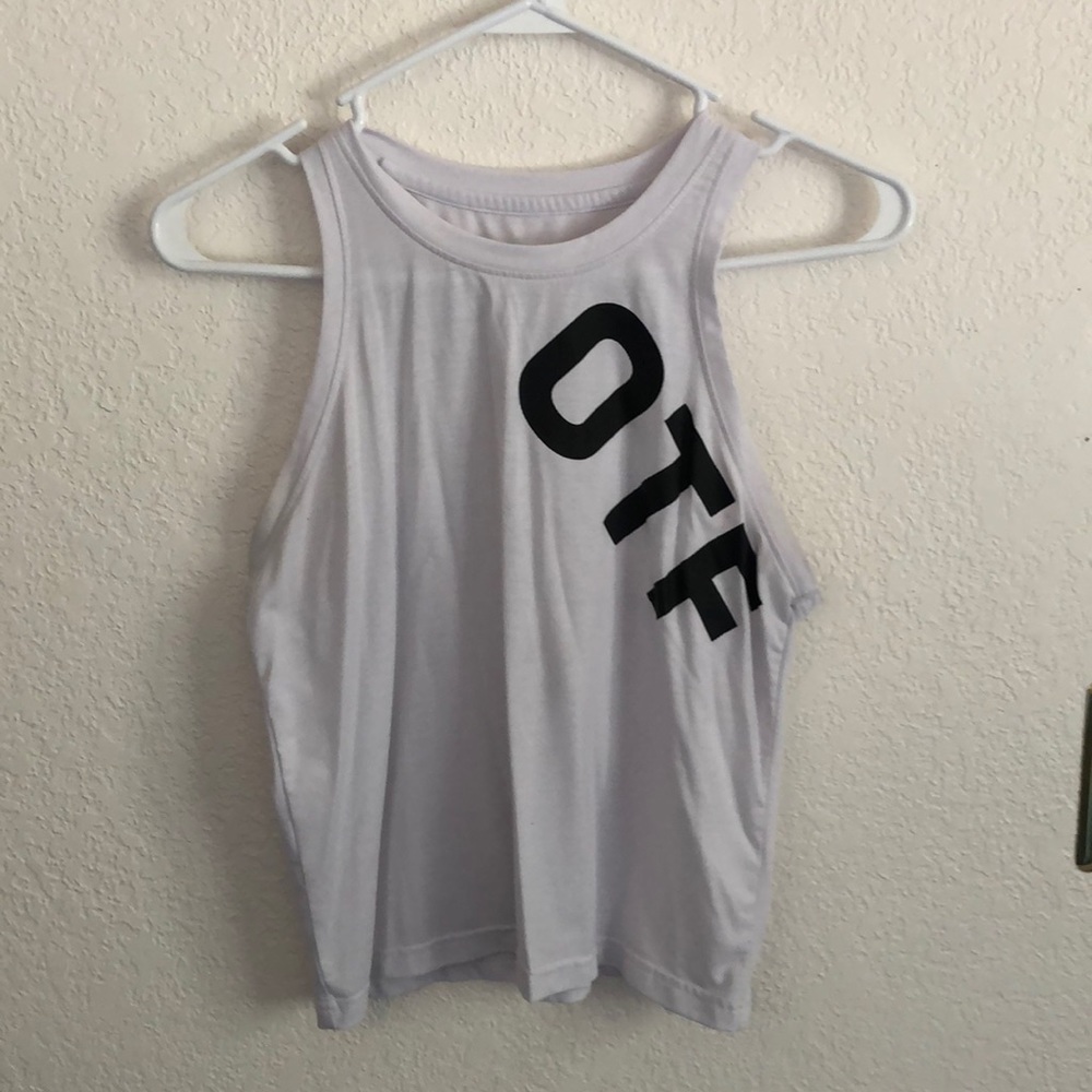 Orangetheory white crop tank
